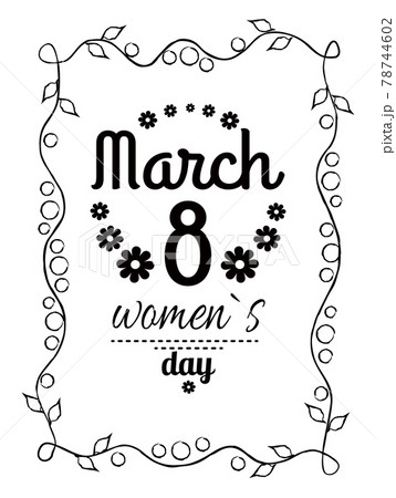 Womens Day March Eight Greeting Card Design Vector 78744602