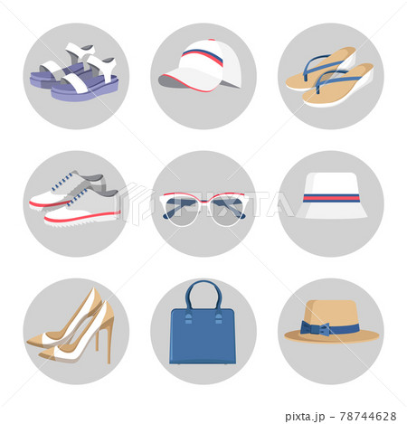 Summer Mode Circled Collection Vector Illustration Summer Mode Circled Collection Vector Illustration 78744628
