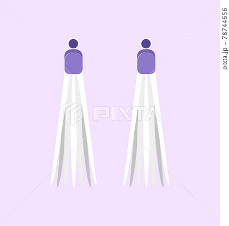 Pair of Cute Earrings Colorful Vector Illustration 78744656