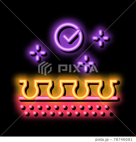 well epilated skin neon glow icon illustration 78746081
