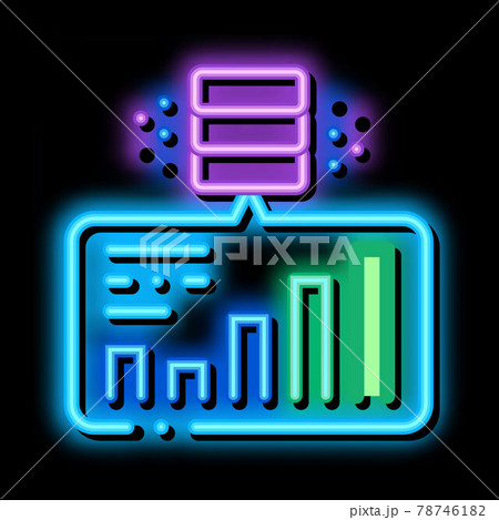 infographic research of machine learning neon glow icon illustration infographic research of machine learning neon glow icon illustration 78746182
