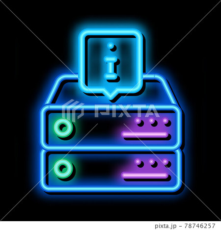 information on server for machine learning neon glow icon illustration information on server for machine learning neon glow icon illustration 78746257