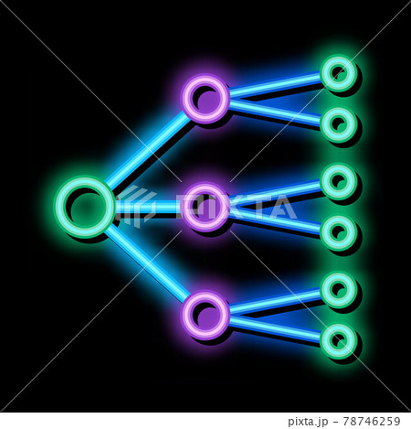 neural network neon glow icon illustration neural network neon glow icon illustration 78746259