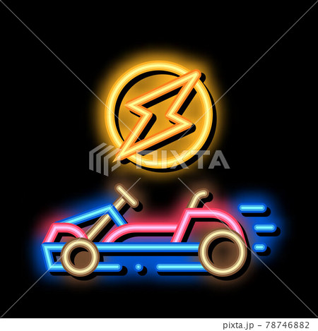 electric kart neon glow icon illustration 78746882