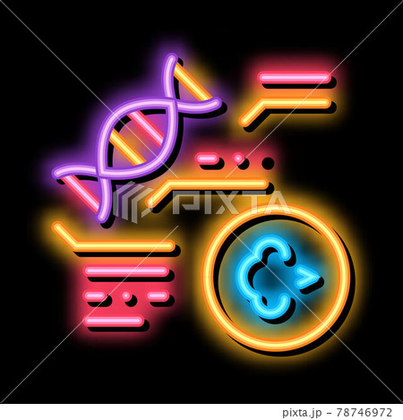 genetic disease asthma neon glow icon illustration 78746972