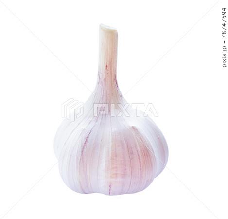 Garlic raw vegetable isolated on white background. 78747694