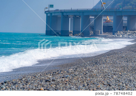 波打ち際　海素材　【新潟県】 78748402