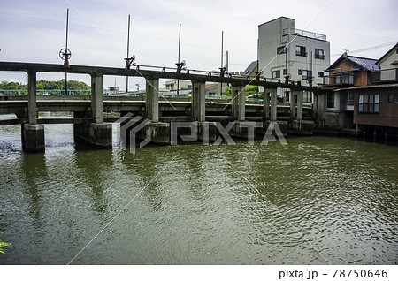 玉島港 新橋水門 岡山県倉敷市 玉島港 新橋水門 岡山県倉敷市 78750646