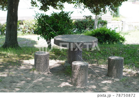公園の椅子 78750872