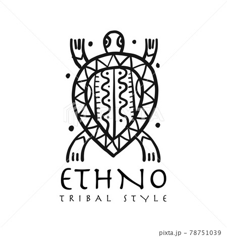 Ethnic turtle logo for your design. Polynesian style Ethnic turtle logo for your design. Polynesian style 78751039