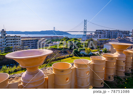 五色塚古墳と明石海峡大橋 五色塚古墳と明石海峡大橋 78751086