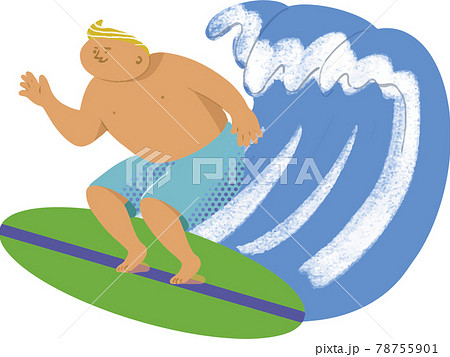 サーフィンをする男性 78755901