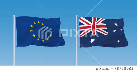 EUとオーストラリアの旗 EUとオーストラリアの旗 78758632