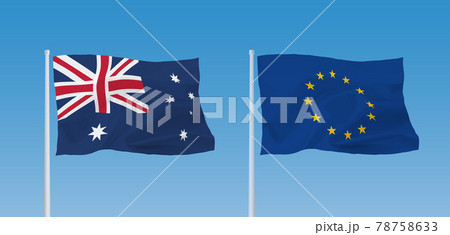 EUとオーストラリアの旗 EUとオーストラリアの旗 78758633