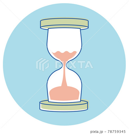 アイコン 3色塗 砂時計 沿革のイラスト素材