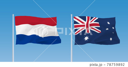 オランダとオーストラリアの旗