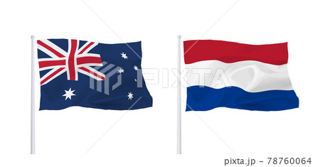 オランダとオーストラリアの旗 78760064