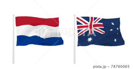オランダとオーストラリアの旗 78760065