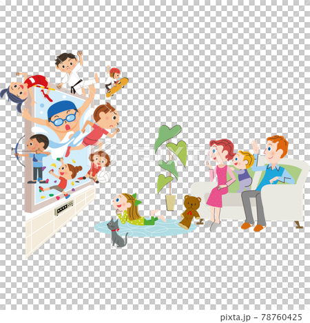 Watch sports on TV with your family Watch sports on TV with your family 78760425