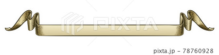 Scroll Vintage Woodcut Banner Paper Ribbon Drawing 78760928
