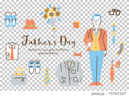 Father's day illustration_set Father's day illustration_set 78763187
