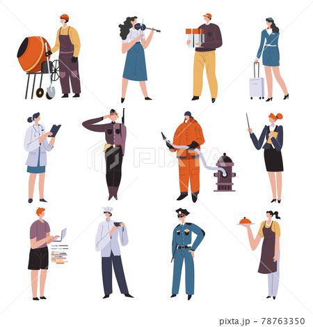 People of different professions, male and female 78763350