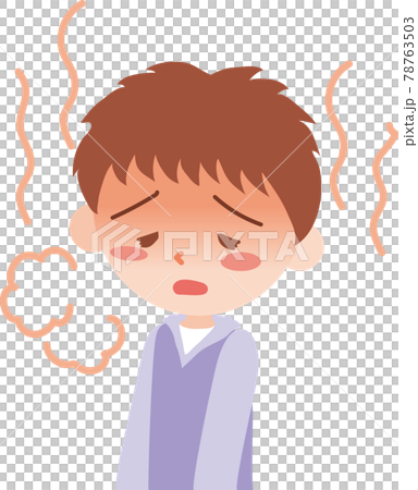 一個看起來生病的男孩 78763503