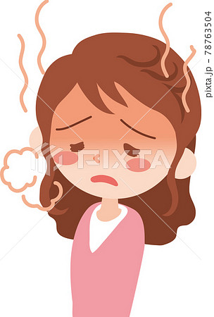 体調が悪そうな女性のイラスト素材 [78763504] - PIXTA