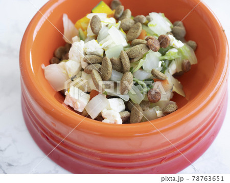 愛犬、愛猫のための健康的なドッグフード、キャットフード、犬ごはん 78763651