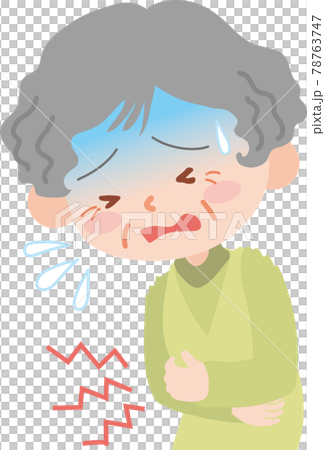 胃痛的老婦人 胃痛的老婦人 78763747