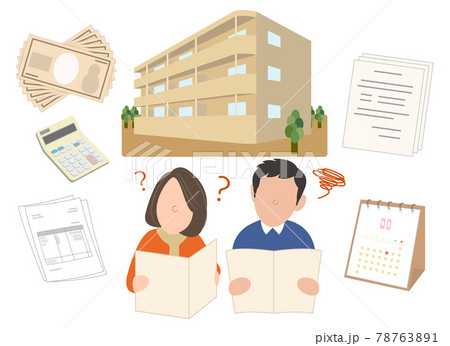 住宅　マンション　家　不動産　人物　困惑　 78763891