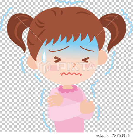 寒気で震える女の子 寒気で震える女の子 78763996