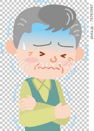 Elderly man trembling in the cold Elderly man trembling in the cold 78763997