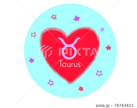 ハート型12星座アイコンおうし座 78764823