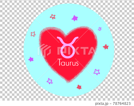 ハート型12星座アイコンおうし座 78764823