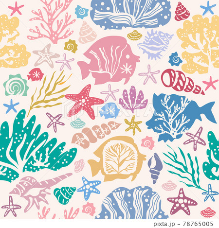 Sea fish pattern 78765005