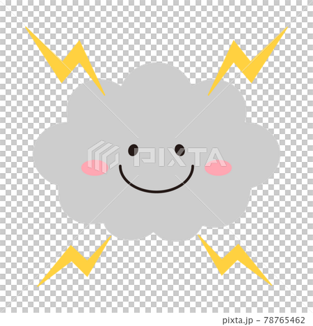 可愛い雷のアイコンのイラスト素材