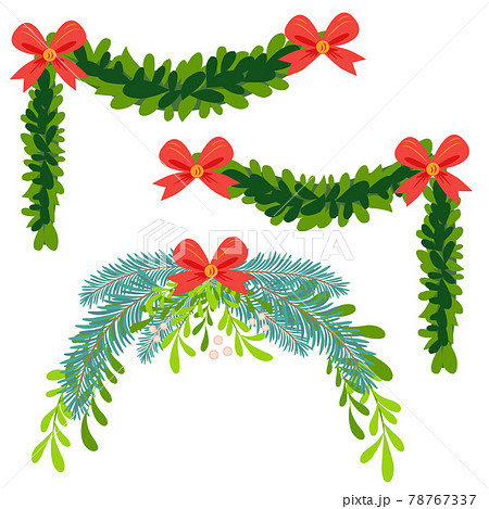 Christmas wreath of holly with red berries. New Year holiday celebration in December 78767337