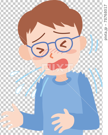A man who sneezes 78768017