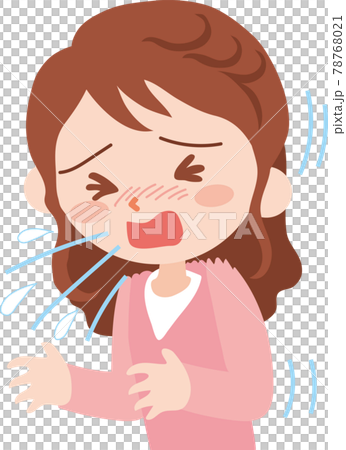 くしゃみをする女性 78768021