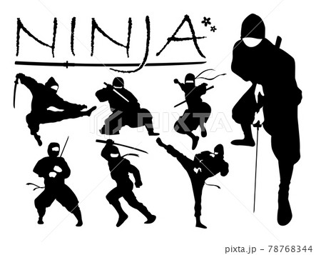 Ninja Silhouette Set 78768344