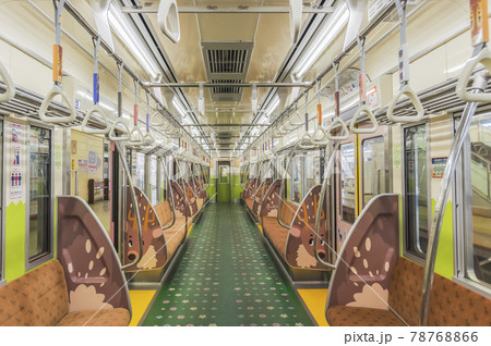 京王線　京王電鉄 　動物園線　車内　座席　シカ　 京王帝都電鉄　多摩動物公園ラッピング 78768866
