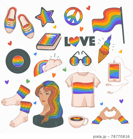 LGBT pride, love and symbolic celebration holiday 78770816