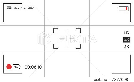 Focus on camera screen, display with settings 78770909