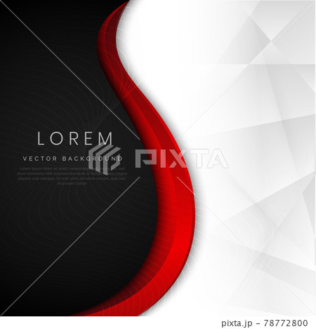 Abstract template red and black curve on white background. 78772800
