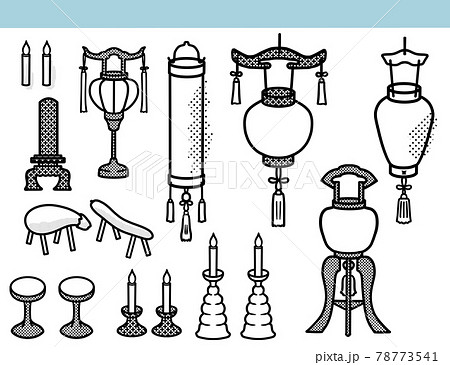 お盆 精霊棚セット 水玉 お盆 精霊棚セット 水玉 78773541
