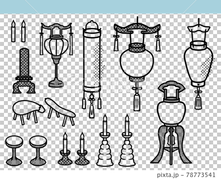 お盆 精霊棚セット 水玉 お盆 精霊棚セット 水玉 78773541