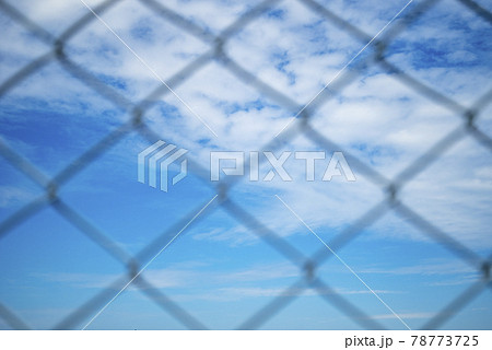 フェンス越しの空 青空 イメージ フェンス越しの空 青空 イメージ 78773725