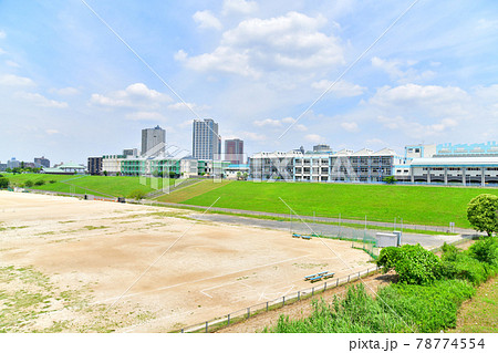 新荒川大橋／荒川より川口市(駅)方面を望む(埼玉県川口市)【2021.6】 78774554
