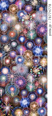 【夏イメージ】夜空を覆い尽くす花火。 78774778